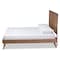 Baxton Studio Amira Mid-Century Modern Transitional Ash Walnut Finished Wood King Size Platform Bed 180-11157-9409-Zoro - alternate 5